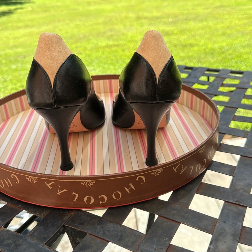 Constance basto  Black leather and Tan suede Heels - Picture 3 of 9